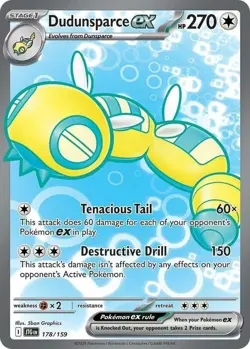 Pokemon Dudunsparce ex - 178/159 - Ultra Rare NM-Mint Journey Together - Image 1