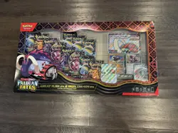 Pokemon: Paldean Fates Great Tusk EX & Iron Treads EX Premium Collection Sealed - Image 1