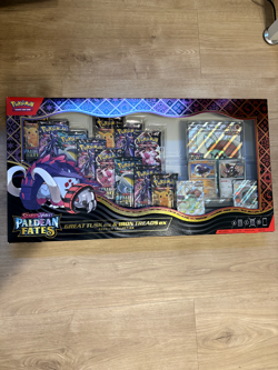 SEALED Pokemon Paldean Fates Great Tusk ex & Iron Treads ex Premium Collection - Image 1