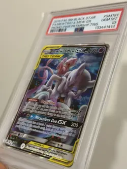2019 Mewtwo & Mew Black Star Promo FULL ART GX SM191 Sm Holo PSA 10 - Image 2