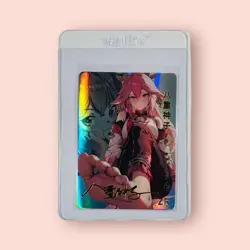Yae Miko Genshinimpact ZR Rare SignatureSeries Goddess Story Waifu Anime Card NM - Image 1