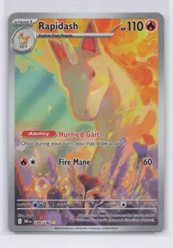 Rapidash IR 189/182 Sv10: Destined Rivals Holo Card 2025 Pokemon TCG NM - Image 1