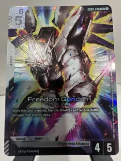 Freedom Gundam LR GD03-070 Gundam TCG Card Foil Steel Requiem English - Image 1