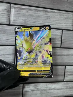 Pokemon TCG Holo V Card Lot 12 Cards Heatran V, Hisuian Arcanine V, Regieleki V - Image 4