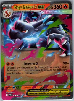 Mega Charizard X ex 013/094 ME02: Phantasmal Flames - Pokemon Card - NM - Image 1