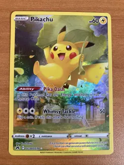 Pokemon Pikachu GG30 Crown Zenith Galarian Gallery Holo Sword & Shield Card NM - Image 1