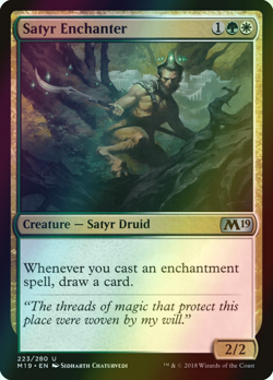 MTG Satyr Enchanter Foil ** Core Set 2019 ** English (NM) - Image 1