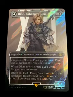 2025 MTG - Dion, Bahamut's Dominant (Borderless) (Surge Foil) Final Fantasy Foil - Image 1