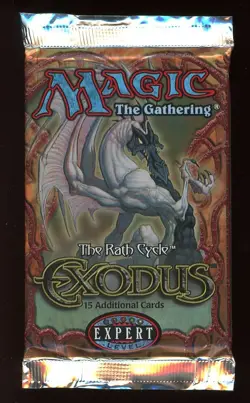FACTORY SEALED Exodus MTG/Magic Booster Pack ~ City Traitors/Survival FittestUU - Image 1
