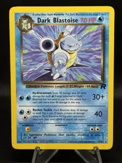 Dark Blastoise 20/82 - Non Holo Rare - Vintage Pokemon TCG: Team Rocket - LP - Image 1