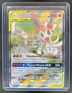 2019 Pokemon SM Unbroken Bonds Gardevoir Sylveon Tag Team GX Ultra Rare #205/214 - Image 1