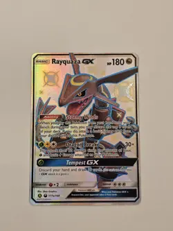 Pokemon Shiny Rayquaza GX 177a/168 Hidden Fates Full Art Promo Holo NM - Image 1