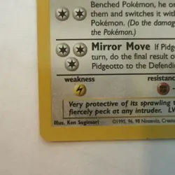 Wizards Pokemon TCG Pidgeotto Base Set No.22/102 Uncommon Regular HP60 1999 - Image 2