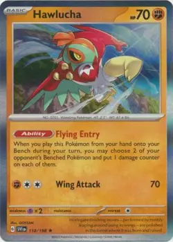 Pokemon Hawlucha - 118/198 - Holo Rare NM-Mint Scarlet & Violet Base Set - Image 1
