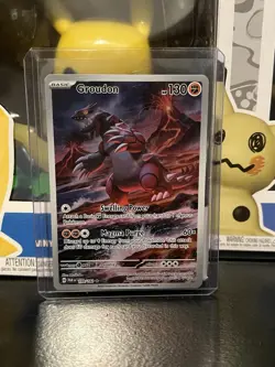 Pokemon Groudon 199/182 SV04 Paradox Rift Illustration Rare Holo 130 HP Magma P… - Image 1