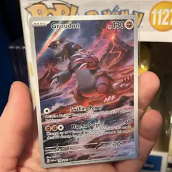 Pokemon Groudon 199/182 SV04 Paradox Rift Illustration Rare Holo 130 HP Magma P… - Image 3