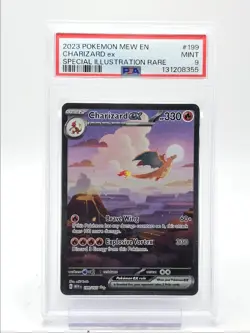CHARIZARD EX 2023 POKEMON 151 SPECIAL ILLUSTRATION RARE 199/165 PSA 9 Q4444 - Image 1
