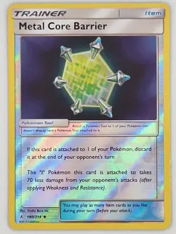 Metal Core Barrier 180/214 Pokemon - Reverse Holo Sun & Moon Unbroken Bonds MP - Image 1