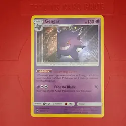Pokemon Gengar 38/111 Holo Rare Sm-Crimson Invasion Stage 2 130 HP Basic English - Image 1