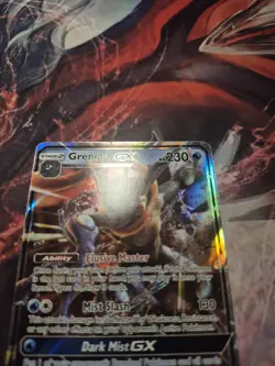 Pokemon Greninja GX TCG SM197 Sun & Moon Rare Holo Black Star Promo MP - Image 2