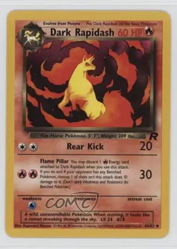 Dark Rapidash Pokemon Team Rocket #44 2000 - Image 1