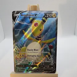 Pokemon Ampharos V Ultra Rare Full Art Holo 171/185 Vivid Voltage TCG - Image 1