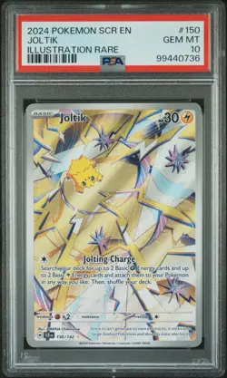 2024 POKEMON SCR EN-STELLAR CROWN ILLUSTRATION RARE #150 JOLTIK PSA 10 - Image 1