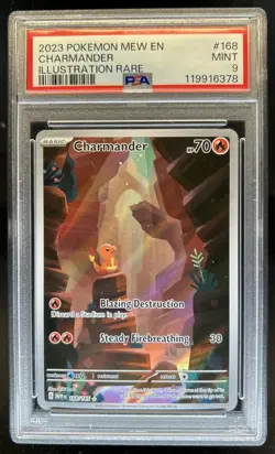 2023 Pokemon SV 151 Charmander #168/165 PSA 9 - Image 1