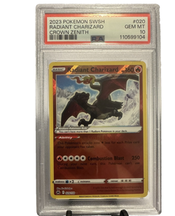 2023 Pokemon SWSH Crown Zenith #020 Radiant Charizard PSA 10 GEM MINT - Image 1