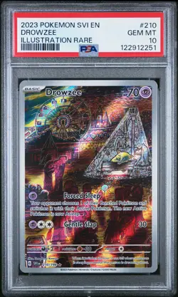 2023 POKEMON SVI EN-SCARLET & VIOLET ILLUSTRATION RARE #210 DROWZEE PSA 10 - Image 1
