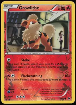 Growlithe 10/99 NM Next Destinies Common Reverse Holo Pokemon - Image 1