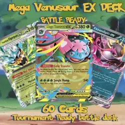 Stylized Mega Venusaur TCG Deck | Competitive Tournament Ready | Pokemon Decks - Image 1