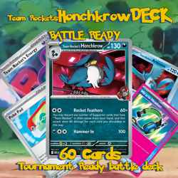 Team Rockets Honchkrow TCG Deck | Post Rotation Tournament Ready | Pokemon Decks - Image 1