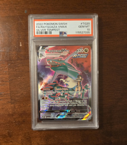 2022 Pokemon Rayquaza VMAX TG20 Silver Tempest Ultra Rare Holo PSA 10 - Image 1