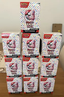 EMPTY Pokemon Scarlet & Violet 151 Booster Bundle Box Lot of 10 Empty Boxes - Image 1