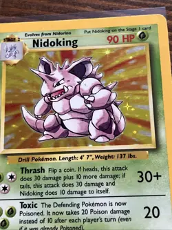 Pokemon TCG Nidoking 11/102 Base Set Holo Rare Unlimited - Image 2