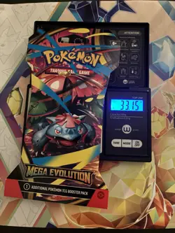 (VERY HEAVY) 33.15g Pokemon TCG Mega Evolution Sleeved Booster Pack (SEALED)✅ - Image 1