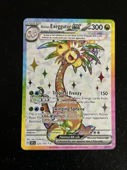 Alolan Exeggutor EX 🥚 Surging Sparks 225/191 Full Art Holo Pokemon Card NM - Image 1