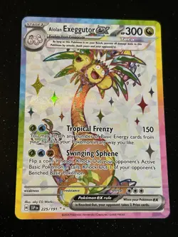 Alolan Exeggutor EX 🥚 Surging Sparks 225/191 Full Art Holo Pokemon Card NM - Image 2