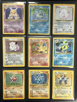Pokemon Base Set 102/102 100% Complete Set Charizard Binder Lot WOTC Cards NM-LP - Image 1
