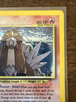 Pokemon Entei Neo Revelation TCG Holo Unlimited Rare Card 6/64 - Image 3