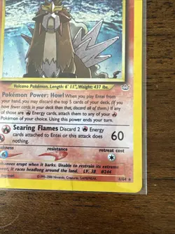 Pokemon Entei Neo Revelation TCG Holo Unlimited Rare Card 6/64 - Image 4