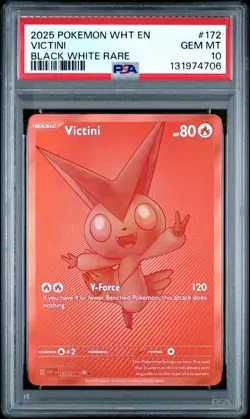Victini #172 PSA 10 Gem Mint Pokemon Card – Mythical – Pop Potential - Image 1