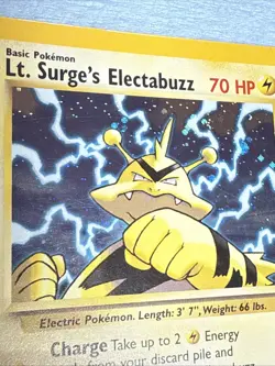 Pokemon Lt. Surge's Electabuzz Holo Rare Gym Heroes Card 6/132 - Image 4