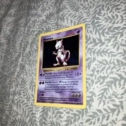 Pokemon TCG Mewtwo Base Set Holo shadowless Rare Card 10/102 - Image 1