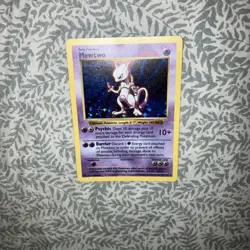 Pokemon TCG Mewtwo Base Set Holo shadowless Rare Card 10/102 - Image 4