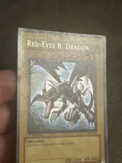 Yugioh! MP Red-Eyes B. Dragon - SDJ-001 - Ultra Rare - 1st Edition Moderately Pl - Image 2