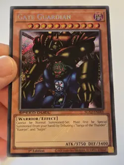 Gate Guardian SGX2 Holo Bleed Secret Rare Yugioh 1st Edition Speed Duel Card VLP - Image 1