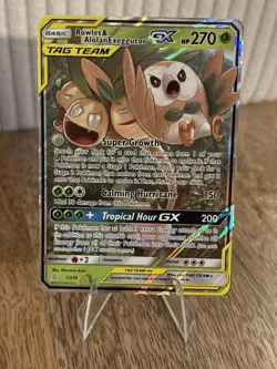 Rowlet & Alolan Exeggutor GX 1/236 Unified Minds Pokemon Card - Image 1