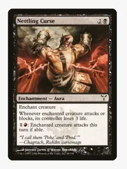 Nettling Curse #48 Dissension (DIS) Magic Card in Protective Sleeve - Image 1